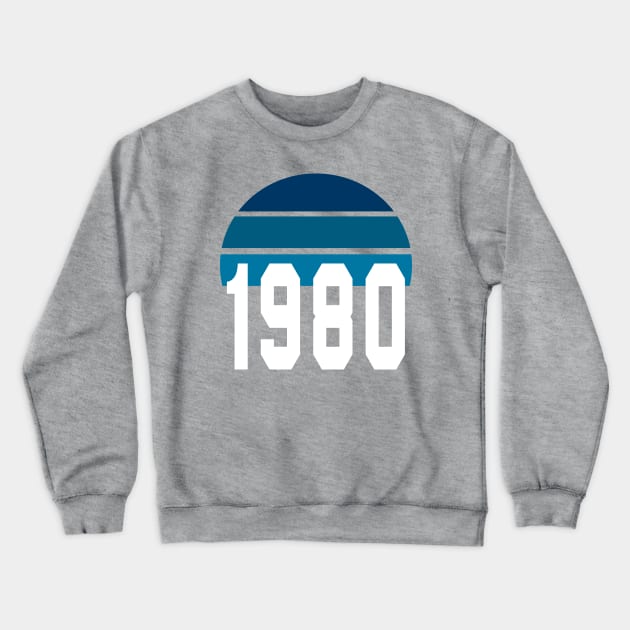1980 vintage birthday gift Crewneck Sweatshirt by NAYAZstore